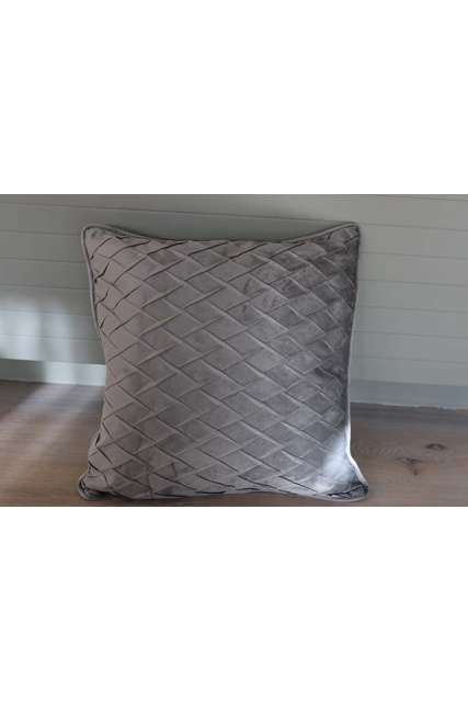 Fluwelen kussens met diamantpatroon