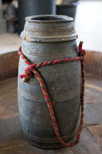 Houten boterpot