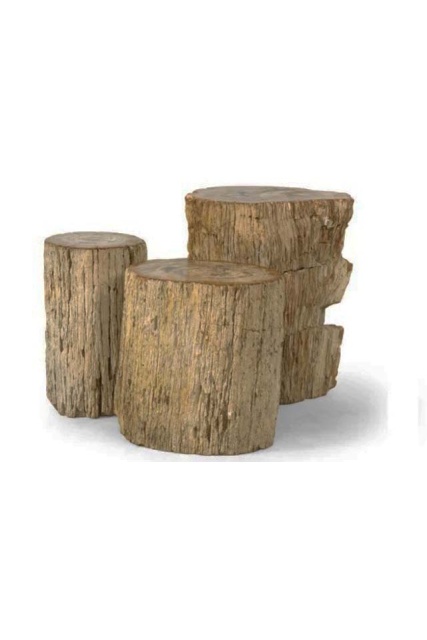 Bijzettafel versteend hout
