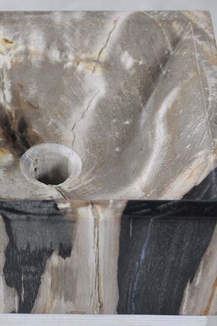 Wasbak versteend hout kleur