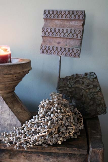 Batik stempel op voet