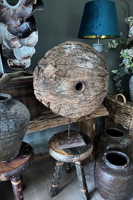 Houten wiel ornament XXL