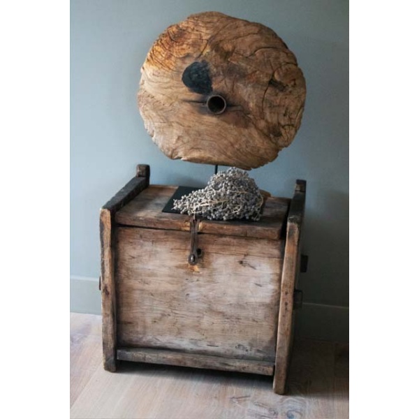 Houten wiel ornament XXL