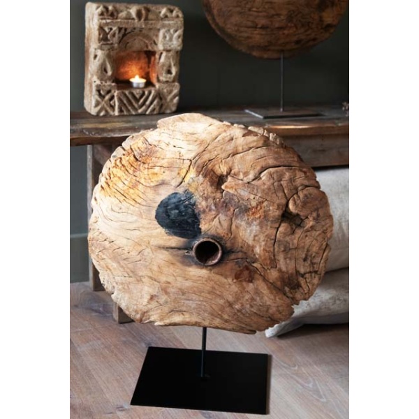 Houten wiel ornament XXL