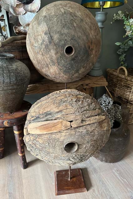 Houten wiel ornament XXL