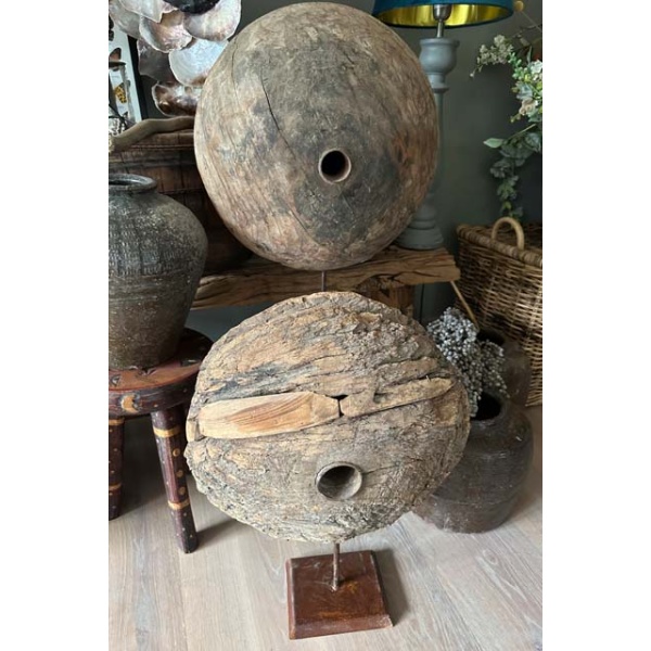 Houten wiel ornament XXL