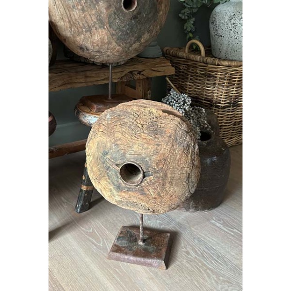 Houten wiel ornament