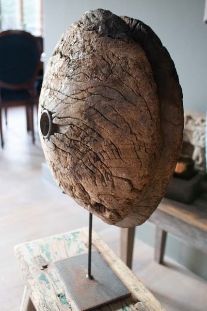 Houten wiel ornament