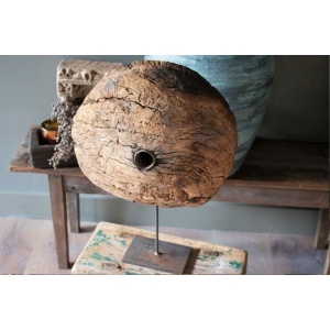Houten wiel ornament