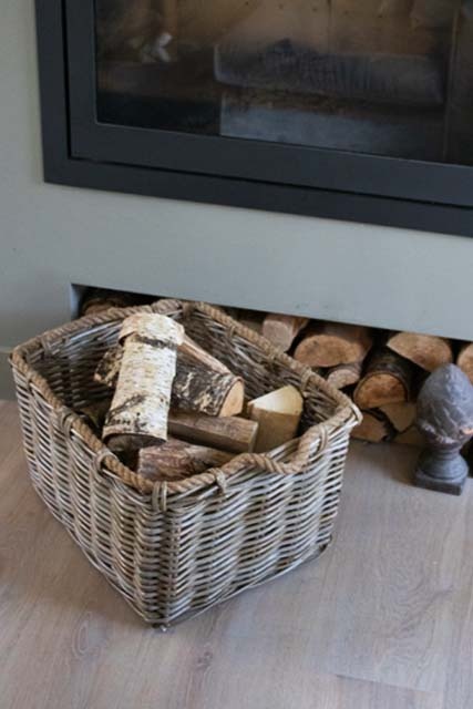 Rotan mand met touw