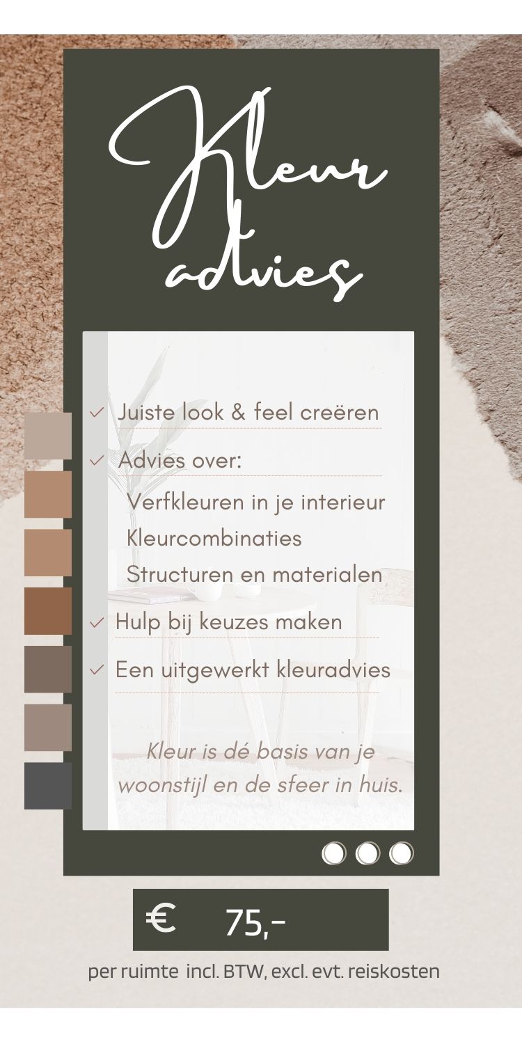 Interieuradvies en styling pakket Kleuradvies