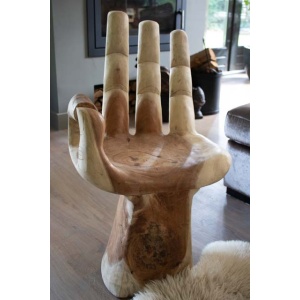 Hand stoel hout