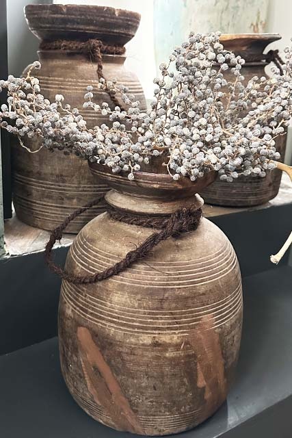 Oude houten kruik XL