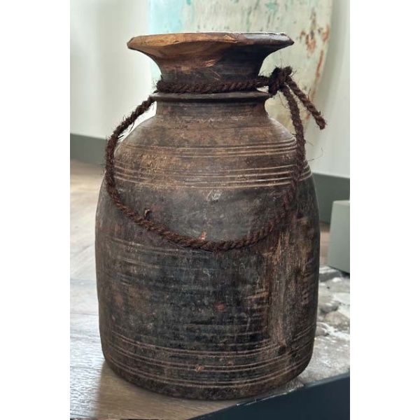 Oude houten kruik XL
